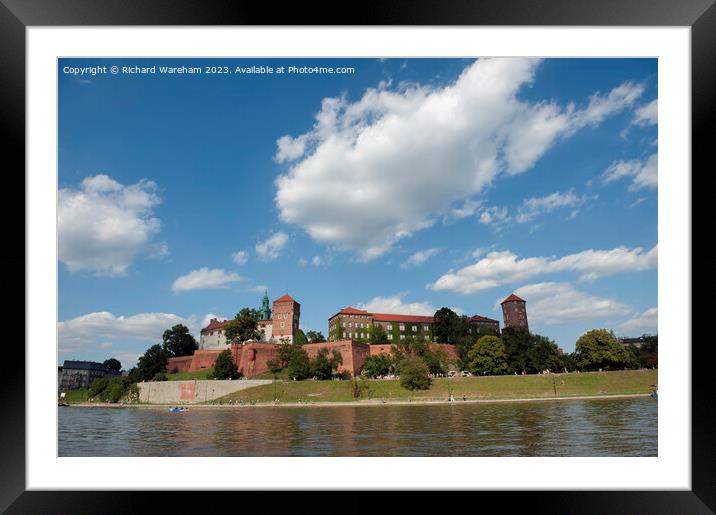 Krakow Poland Wawel castle on the Wisla River. Framed Mounted Print by Richard Wareham
