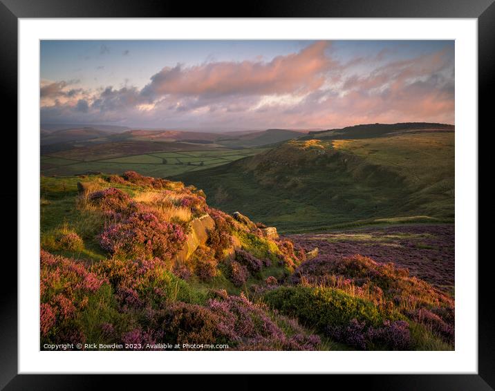 Higher Tor Sunrise Framed Mounted Print by Rick Bowden