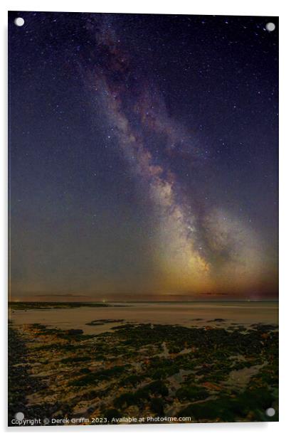 Milky Way at Birling Gap Acrylic by Derek Griffin