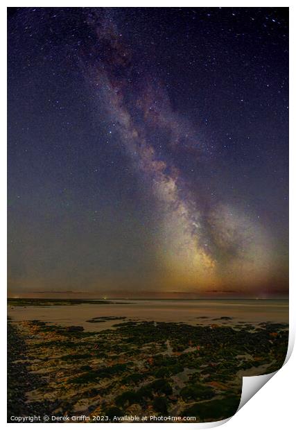 Milky Way at Birling Gap Print by Derek Griffin