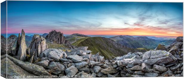 A Glyders panorama Canvas Print by John Henderson