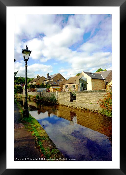 Enchanting Bakewell Brookside Reflections Framed Mounted Print by john hill
