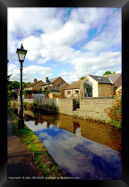 Enchanting Bakewell Brookside Reflections Framed Print by john hill