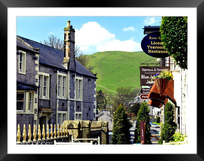 Captivating Castleton: A Peak District Panorama Framed Mounted Print by john hill