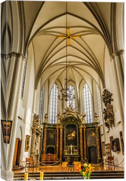 Altar St Mary's Church Berlin Germany Canvas Print by William Perry