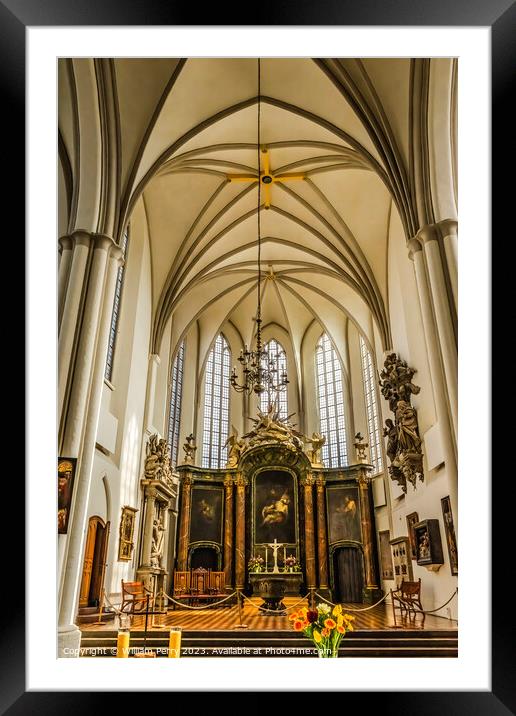 Altar St Mary's Church Berlin Germany Framed Mounted Print by William Perry