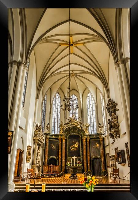 Altar St Mary's Church Berlin Germany Framed Print by William Perry
