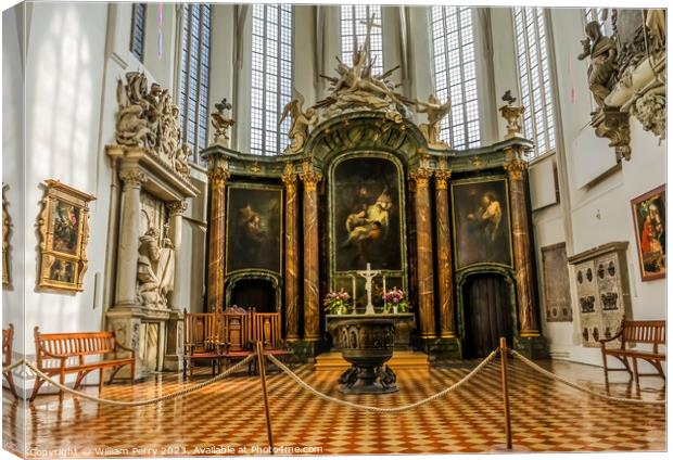 Altar St Mary's Church Berlin Germany Canvas Print by William Perry