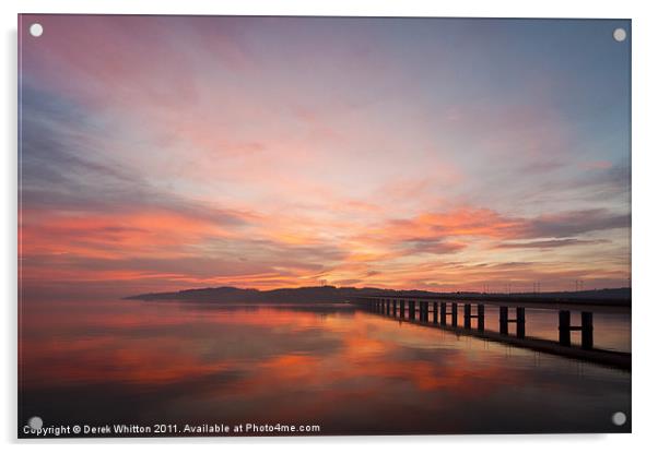 River Tay Sunrise Dundee 2 Acrylic by Derek Whitton