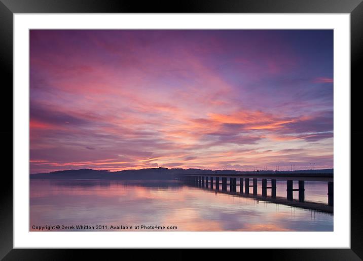 River Tay Sunrise Dundee 3 Framed Mounted Print by Derek Whitton