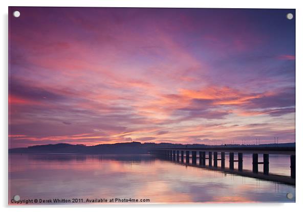 River Tay Sunrise Dundee 3 Acrylic by Derek Whitton