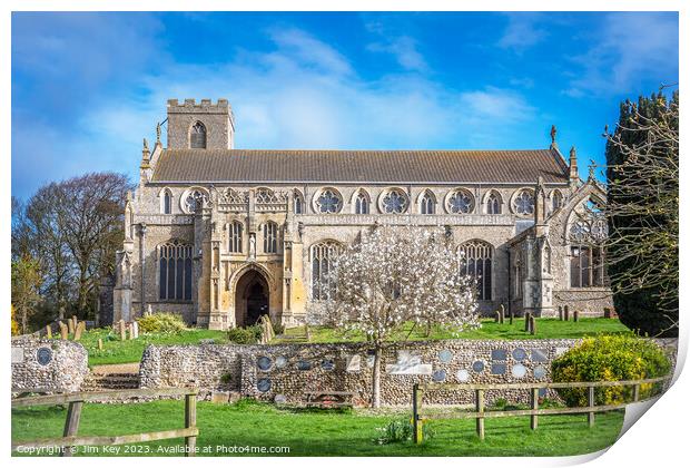 St Margaret Of Antioch's Church Cley next the Sea  Print by Jim Key
