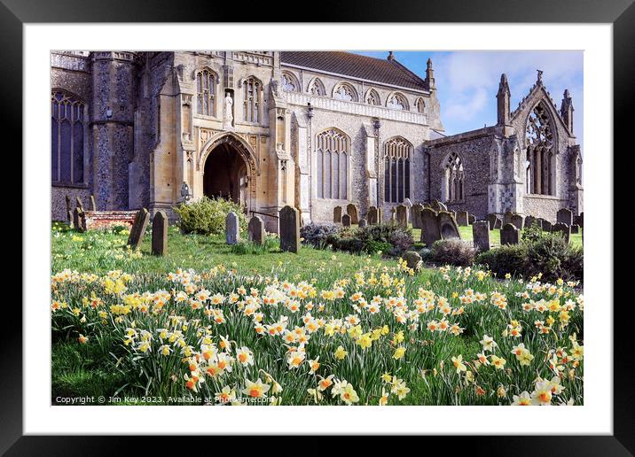 St Margaret Of Antioch's Church Cley next the Sea  Framed Mounted Print by Jim Key