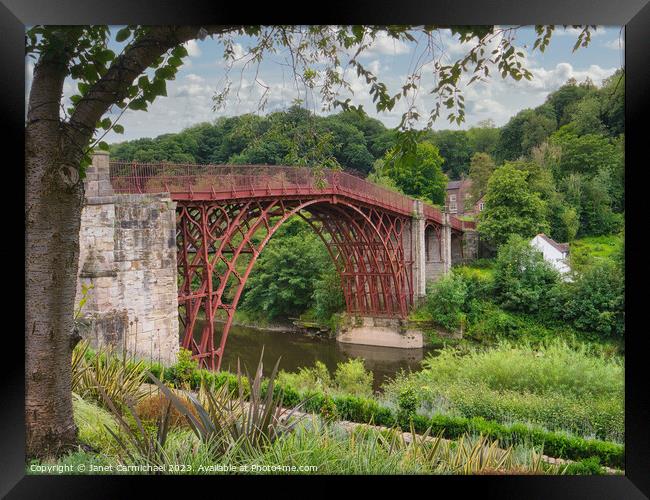 The Historic Iron Bridge Framed Print by Janet Carmichael