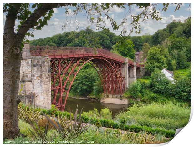 The Historic Iron Bridge Print by Janet Carmichael