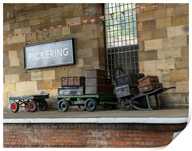 Pickering train station Print by Chris Yaxley