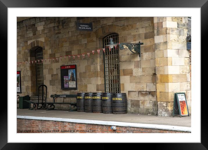 Pickering train station Framed Mounted Print by Chris Yaxley