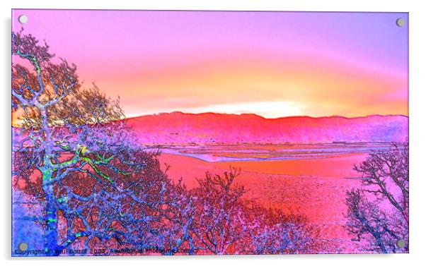 Dawn at Portmeirion 6, pastel sketch effect Acrylic by Paul Boizot
