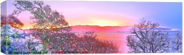 Dawn at Portmeirion 7, pastel sketch effect Canvas Print by Paul Boizot