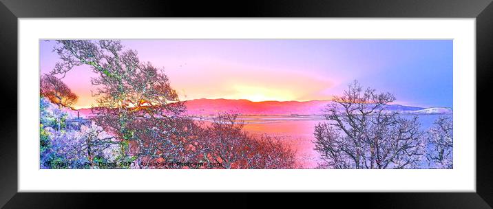 Dawn at Portmeirion 7, pastel sketch effect Framed Mounted Print by Paul Boizot