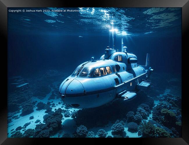 Underwater Submarine Framed Print by Joshua Hark