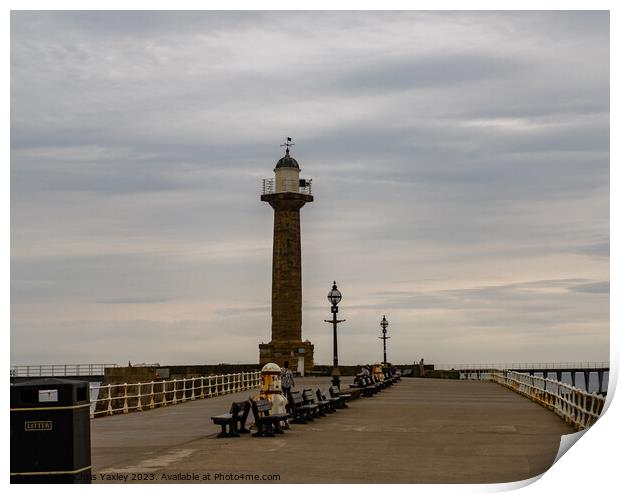 Whitby East Pier Print by Chris Yaxley