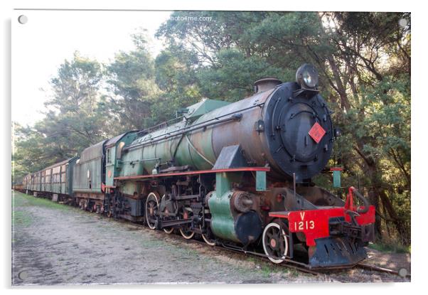 Mikado type Steam Locomotive Acrylic by Richard Wareham