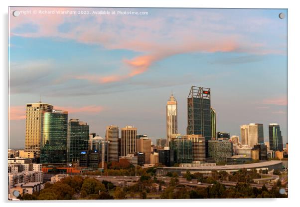 Perth sunset Acrylic by Richard Wareham