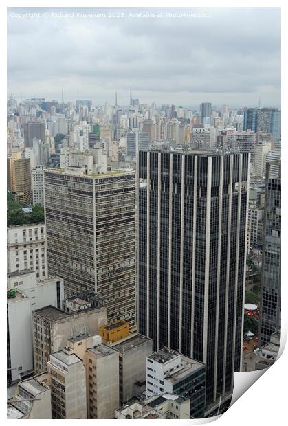  Downtown Sao Paulo Brazil Print by Richard Wareham