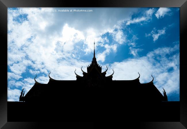 Phnom Penh Cambodia Silver pagoda. Framed Print by Richard Wareham