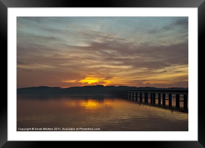 River Tay Sunrise 4 Framed Mounted Print by Derek Whitton