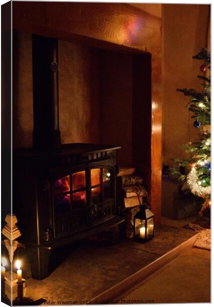 Warm and cosy Christmas Canvas Print by Peter Wiseman