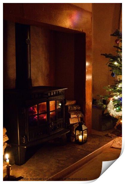 Warm and cosy Christmas Print by Peter Wiseman