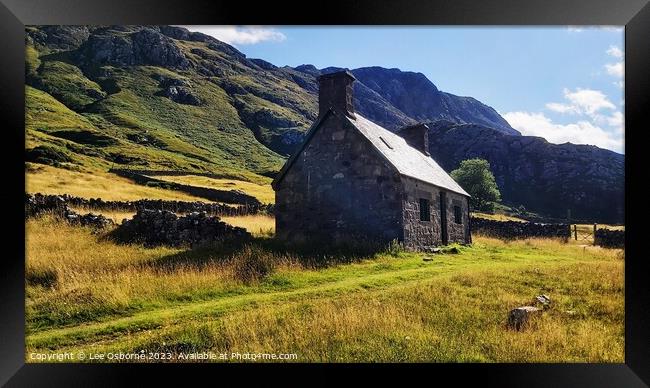 Glendhu Bothy, Highlands, Scotland Framed Print by Lee Osborne