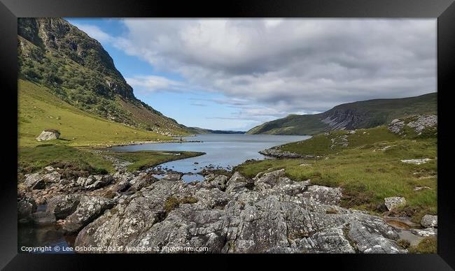 Head of Loch Glendhu, Highlands Framed Print by Lee Osborne