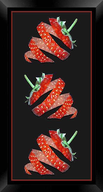 Strawberry Peel Framed Print by Alice Gosling