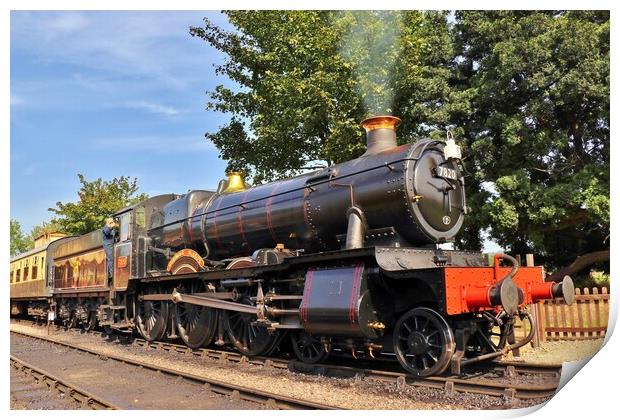 7820 Dinmore Manor Steam Locomotive Print by Susan Snow