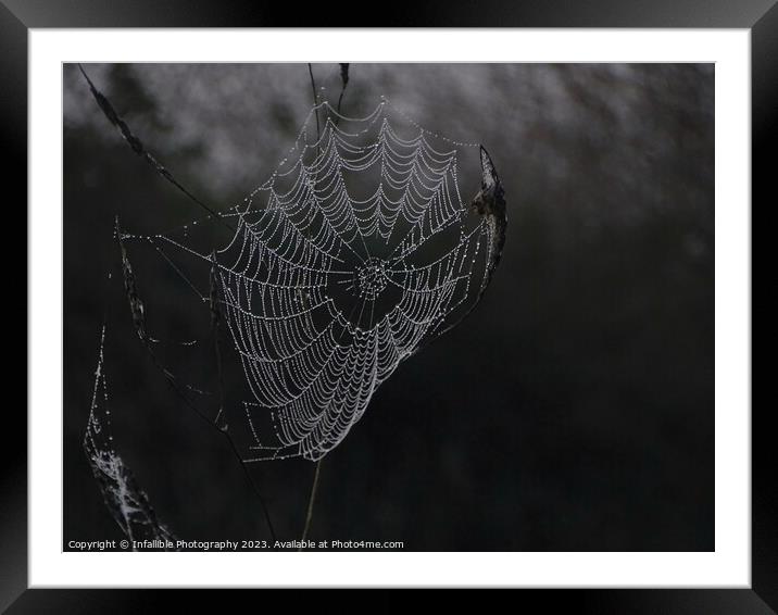 Web Dew  Framed Mounted Print by Infallible Photography