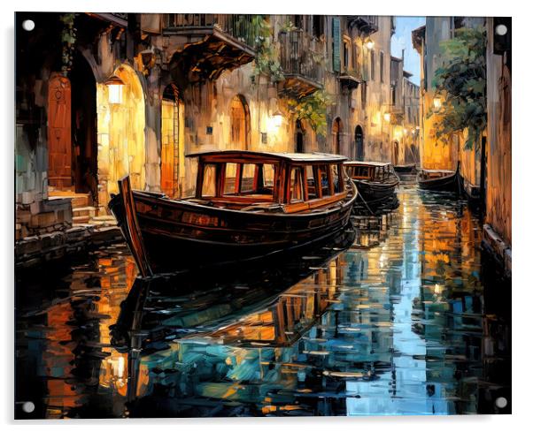 Venetian Backwater Acrylic by Brian Tarr