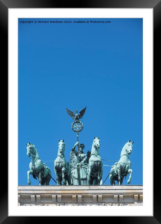 Brandenburg Gate Framed Mounted Print by Richard Wareham