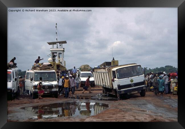 Rio Cacheu ferry Guinea Bissau  Framed Print by Richard Wareham