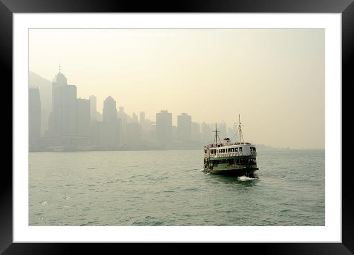 Hong Kong Ferry Framed Mounted Print by Richard Wareham