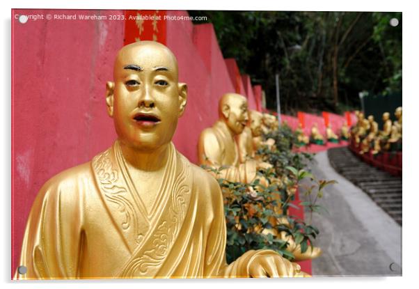 Ten Thousand Buddha's Monestery. Acrylic by Richard Wareham