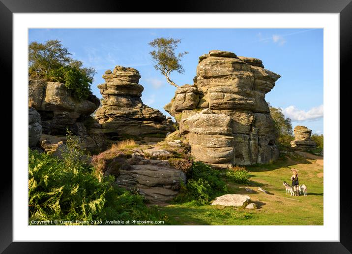 Brimham Rocks Framed Mounted Print by Darrell Evans