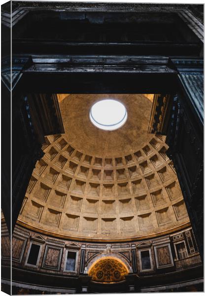 The Pantheon Temple In Rome Canvas Print by Artur Bogacki