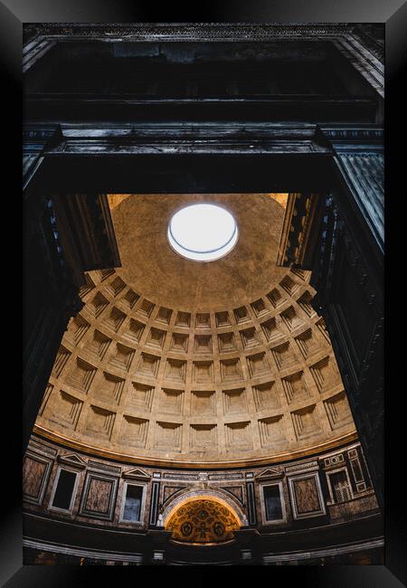 The Pantheon Temple In Rome Framed Print by Artur Bogacki