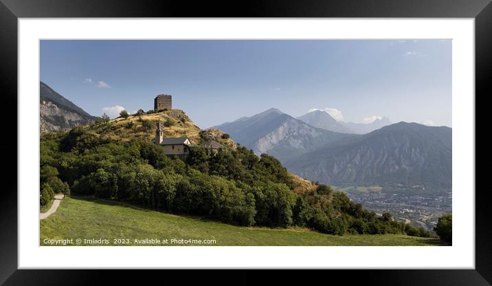 Berolds Tower and  Landscape View, France Framed Mounted Print by Imladris 