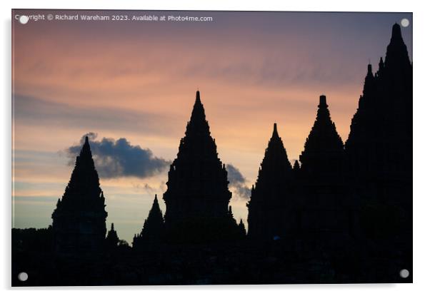 Indonesia weather Prambanan sunset Acrylic by Richard Wareham