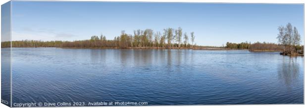 Panorama of the Susitna River from Willow Creek, Alaska, USA Canvas Print by Dave Collins