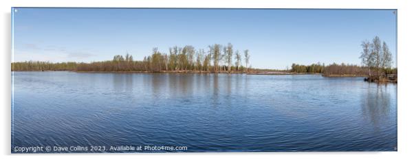 Panorama of the Susitna River from Willow Creek, Alaska, USA Acrylic by Dave Collins
